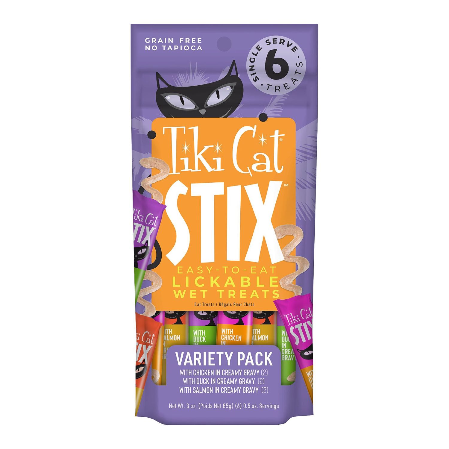 TIKI CAT VARIETY WET STIX 3OZ
