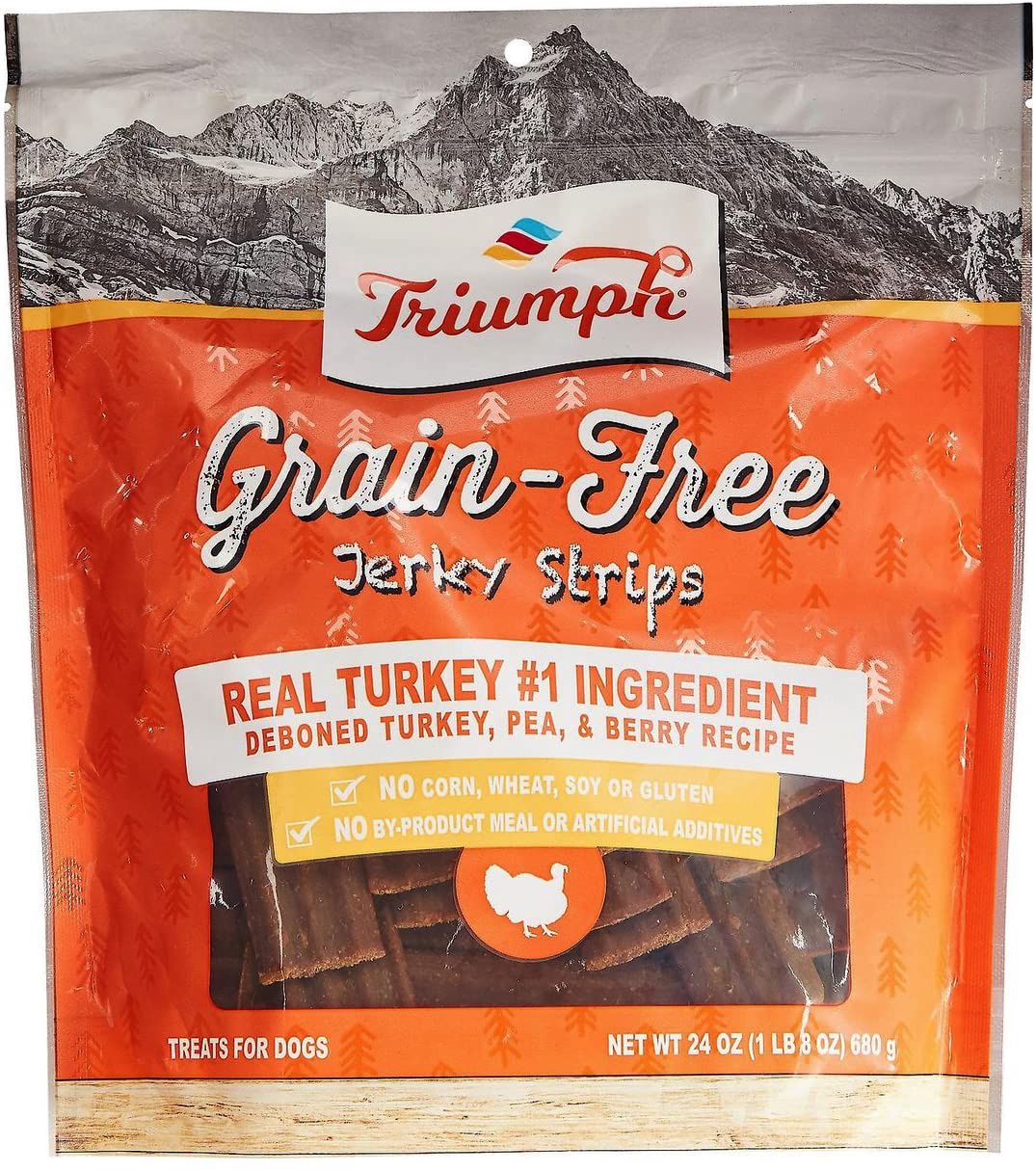 TRIUMPH 24OZ GF TURKEY, PEA &amp; BERRY JERKY