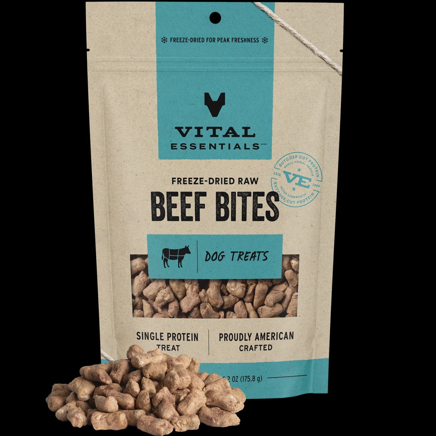 VITAL ESSENTIALS FREEZE-DRIED BEEF TREATS 6OZ