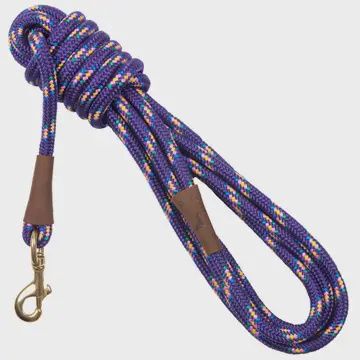 Long Snap Leash - 1/2&quot; X 15&#39;  Purple Confetti