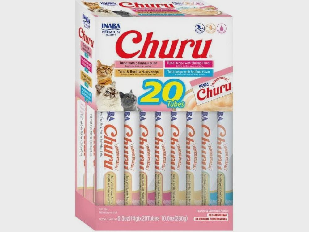 INABA CAT CHURU SEAFOOD VARIETY BOX 20 TUBES