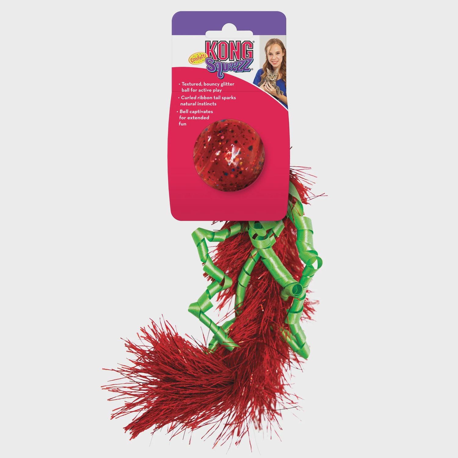 KONG HOLIDAY SQUEEZZ CONFETTI CAT