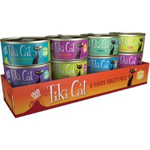 TIKI PETS CAT LUAU EMMA VARIETY PACK 2.8OZ 12 PACK