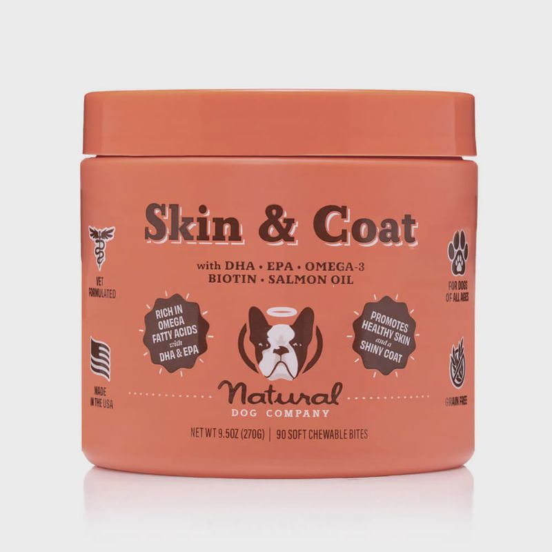 NATURAL DOG COMPANY SKIN &amp; COAT CHEWS 180CT CS/4