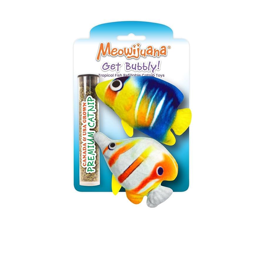 GET BUBBLY TROPICAL FISH CATNIP CAT TOY