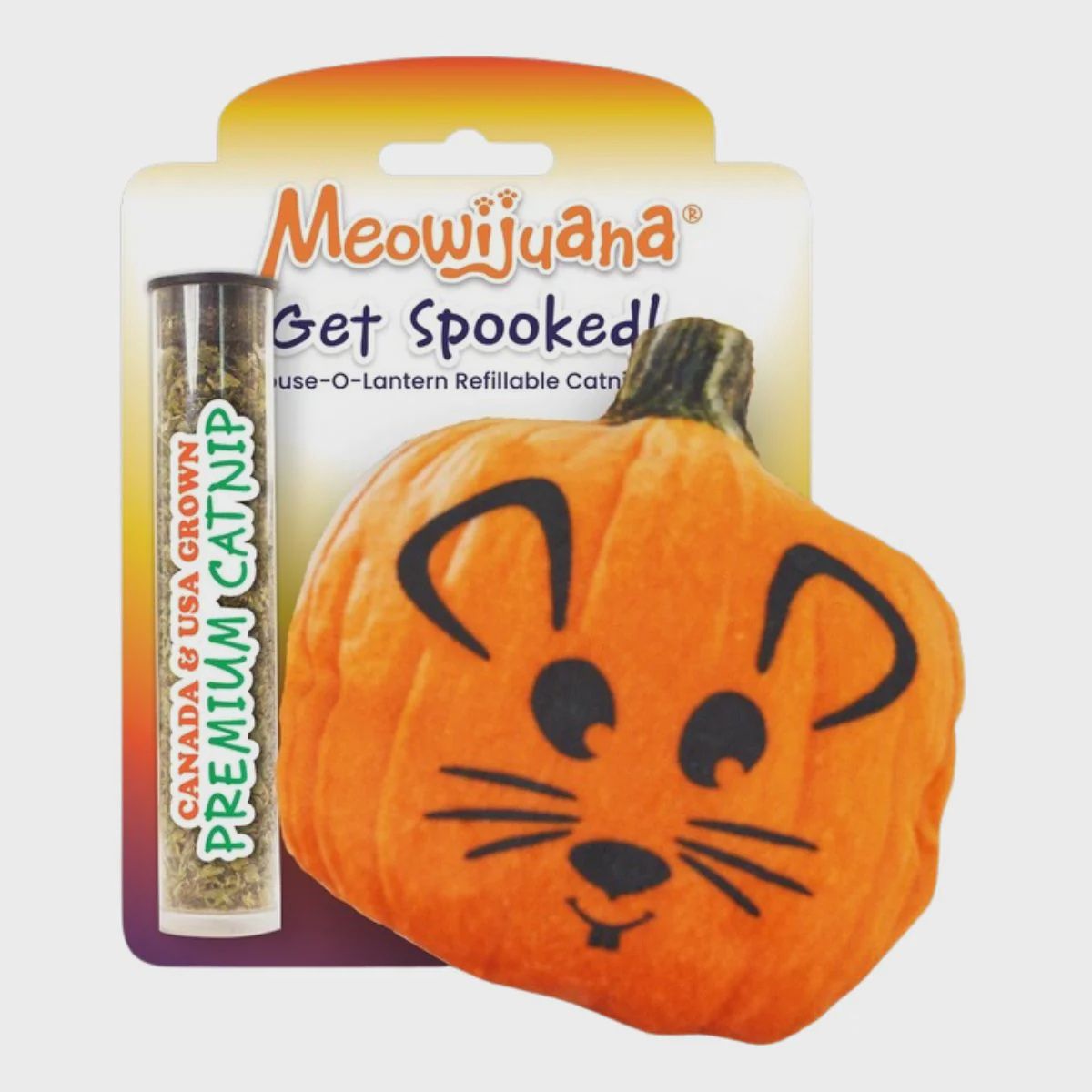 GET SPOOKED PUMPKIN REFILLABLE CAT NIP TOY