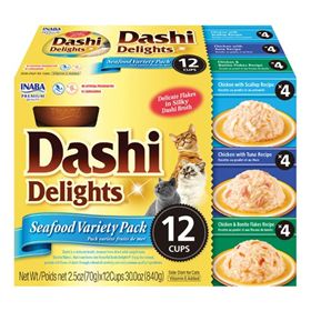Inaba Dashi Delights Seafood Variety Pack Cat Treats 12 / 30 oz