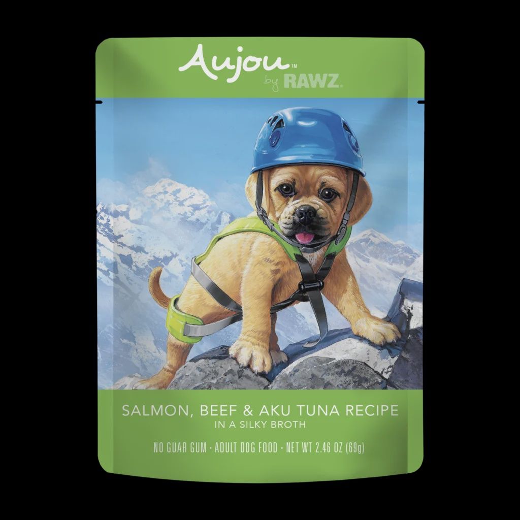 Aujou Salmon, Beef &amp; Aku Tuna Food Pouch Dog