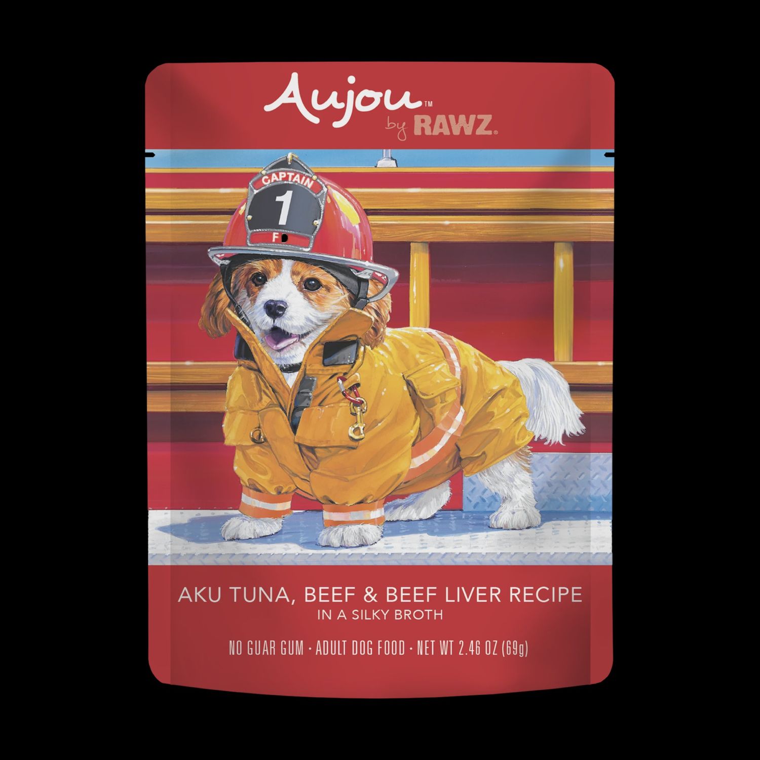 Aujou Aku Tuna, Beef &amp; Beef Liver Food Pouch 2.47oz Dog