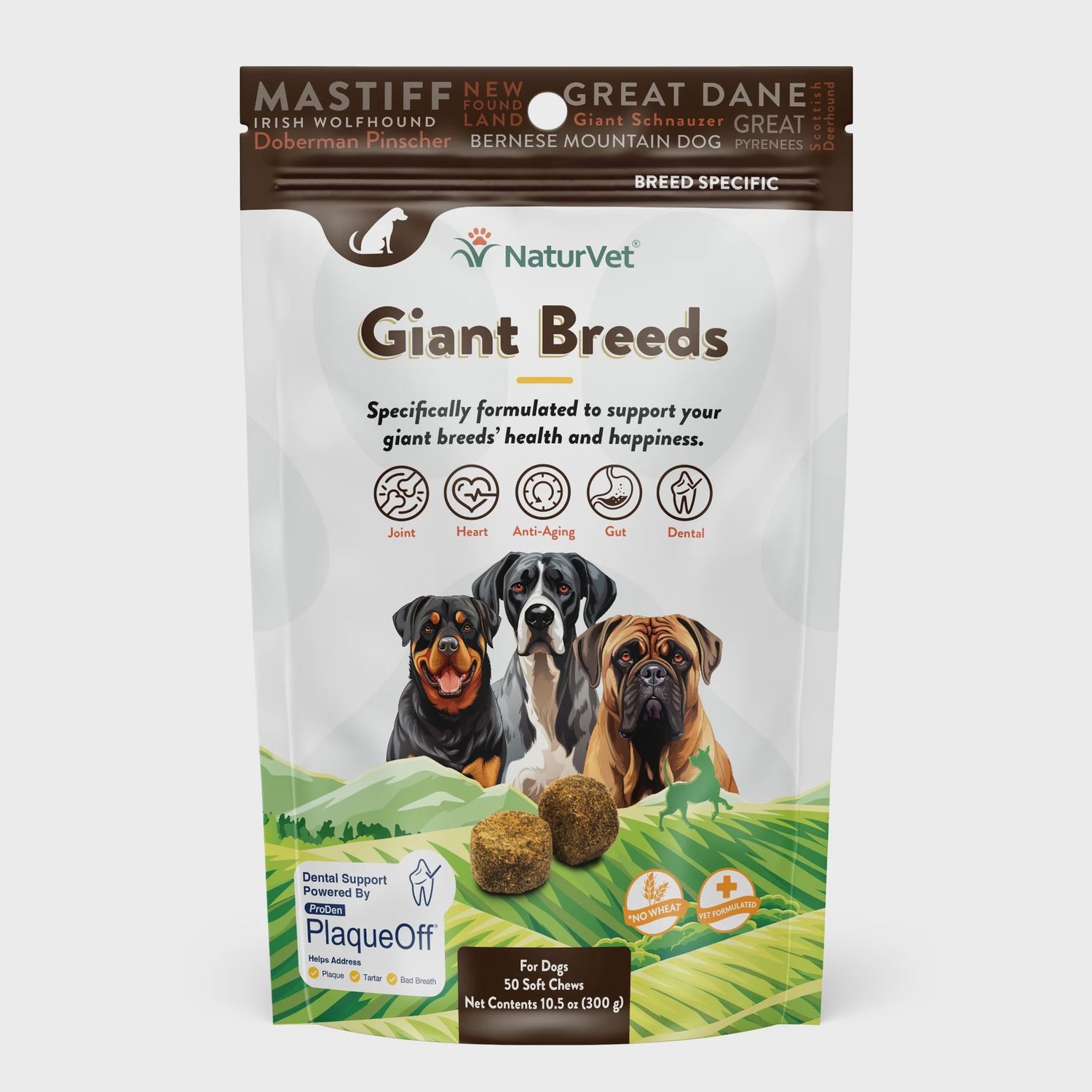 NATURVET BREED SPECIFIC GIANT DOG 50CT