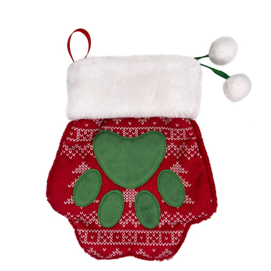 KONG DOG HOLIDAY STOCKING PAW LARGE