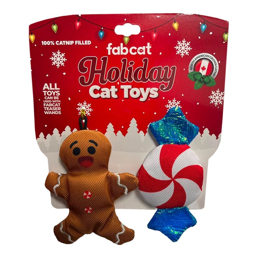FABCAT CAT GINGERBREAD / PEPPERMINT 2 PACK