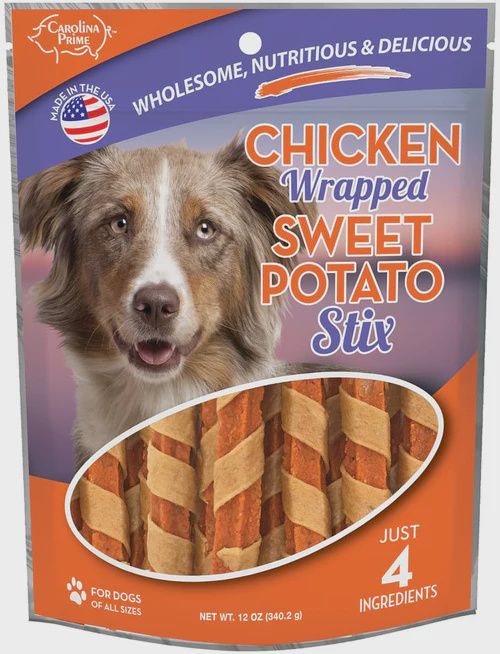 CHICKEN &amp; SWEET TATER BONE WRAP 12OZ CS/20