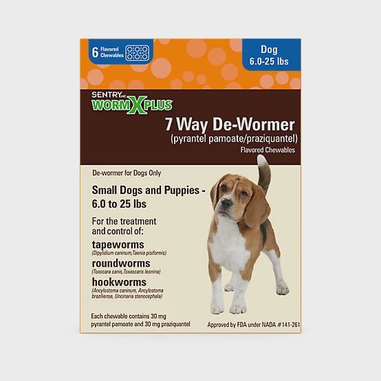 Sentry 7 WAY De-Wormer Small Dog 6 ct