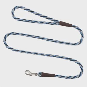 Small Snap Leash - 3/8" X 6'  Twist - Arctic Blue