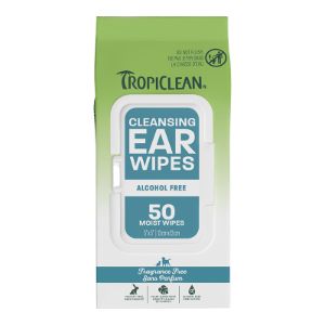 TROPICLEAN DOG &amp; CAT EAR WIPES 50CT