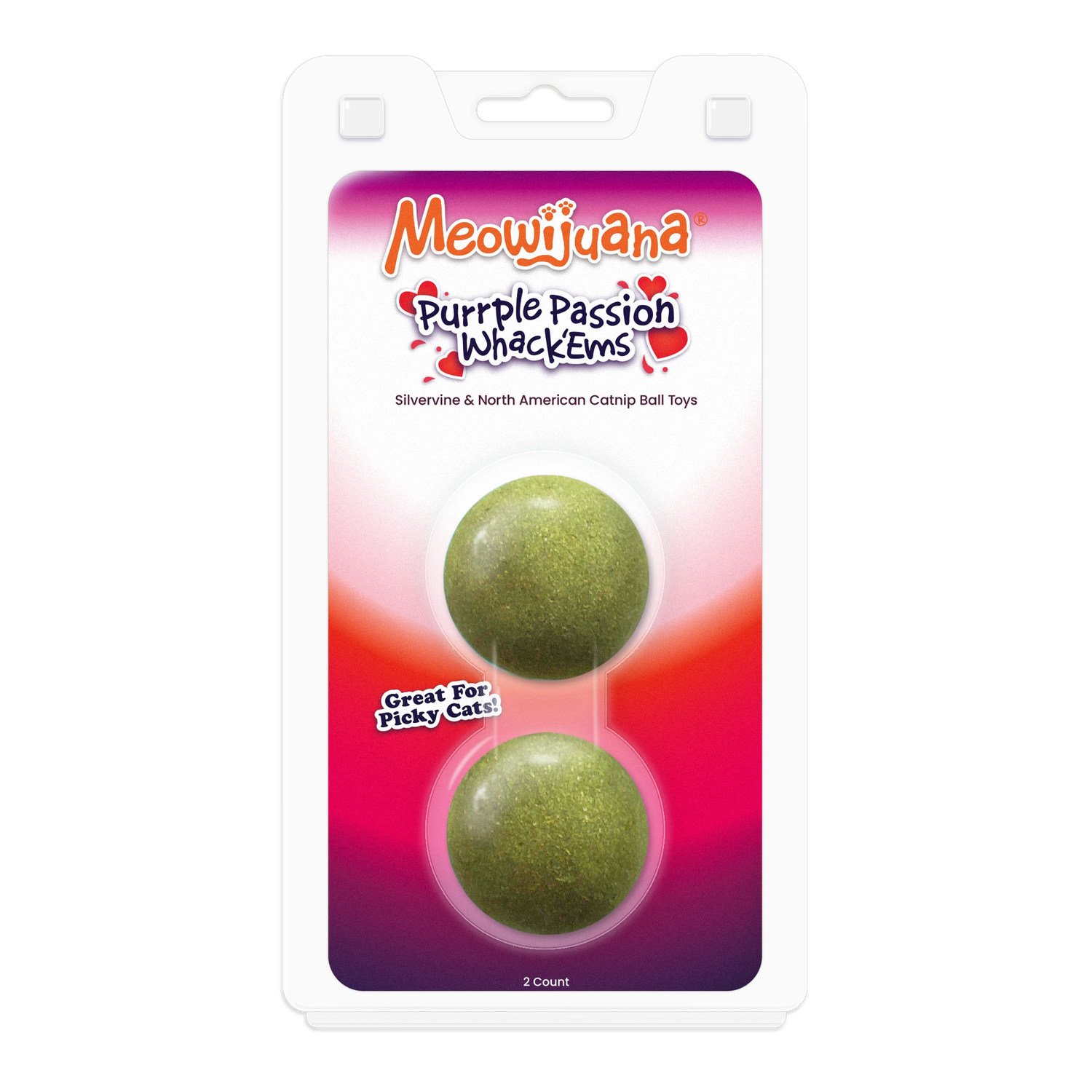 SmarterPaw | Meowijuana &amp; Doggijuana - Meowijuana® Purrple Passion Compressed Catnip Ball 2 pack