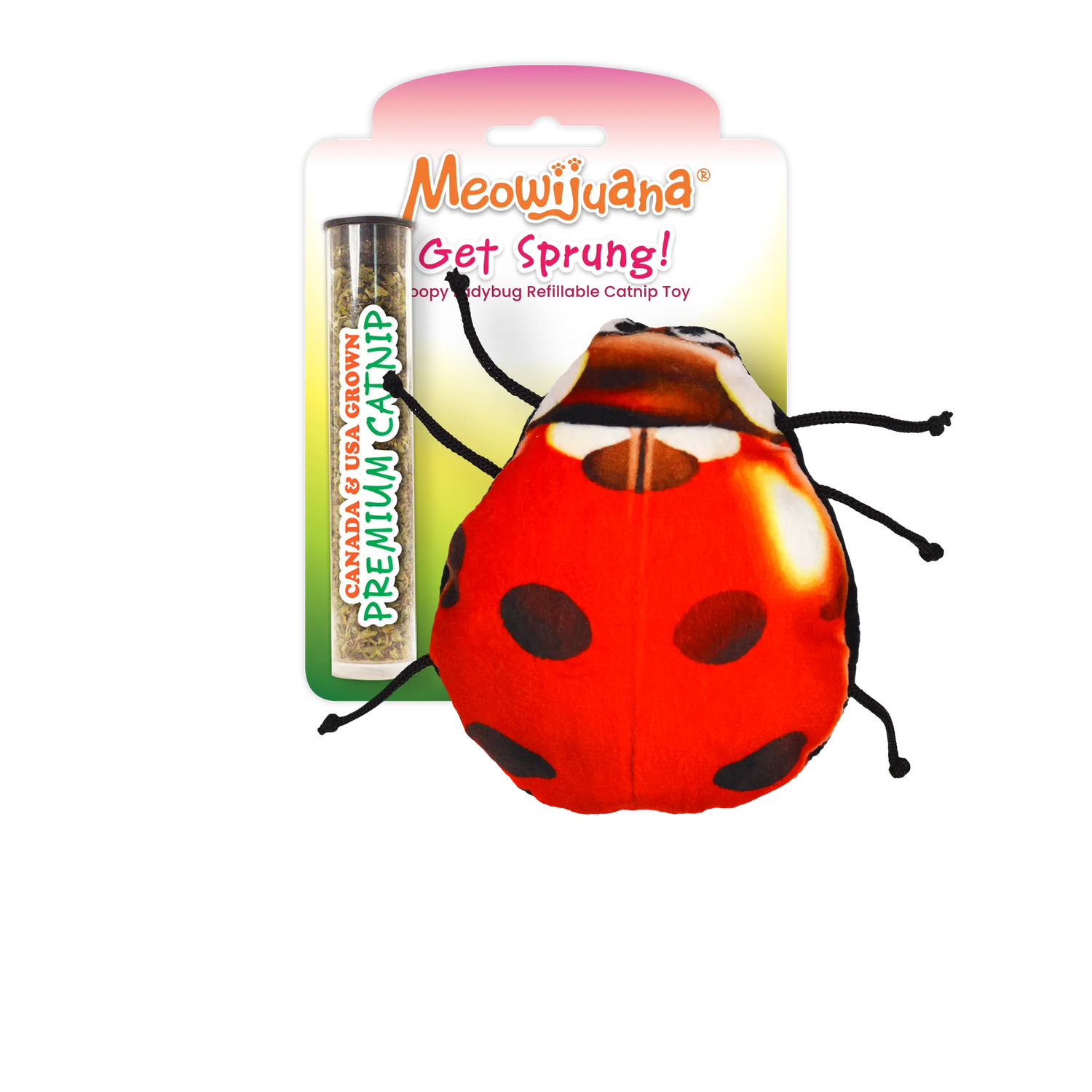 SmarterPaw | Meowijuana &amp; Doggijuana - Meowijuana® Get Sprung Lady Bug Refillable Cat Toy