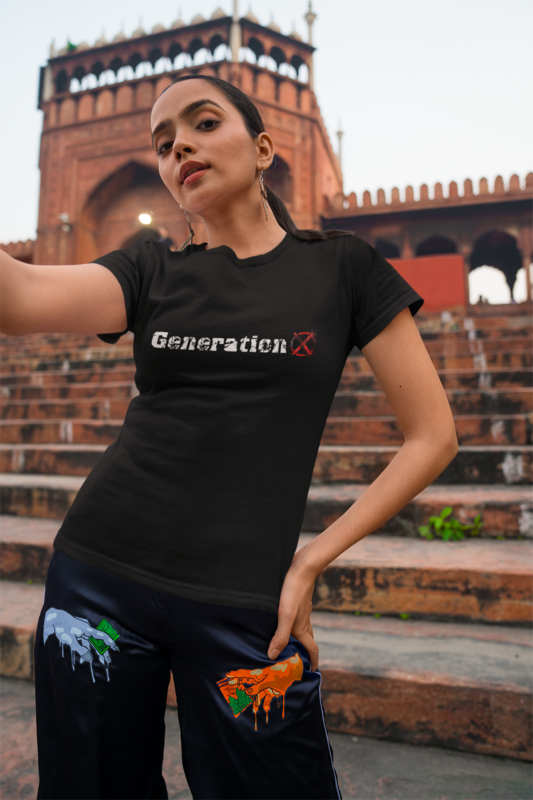 Generation X Women&#39;s Premium T-Shirt Black