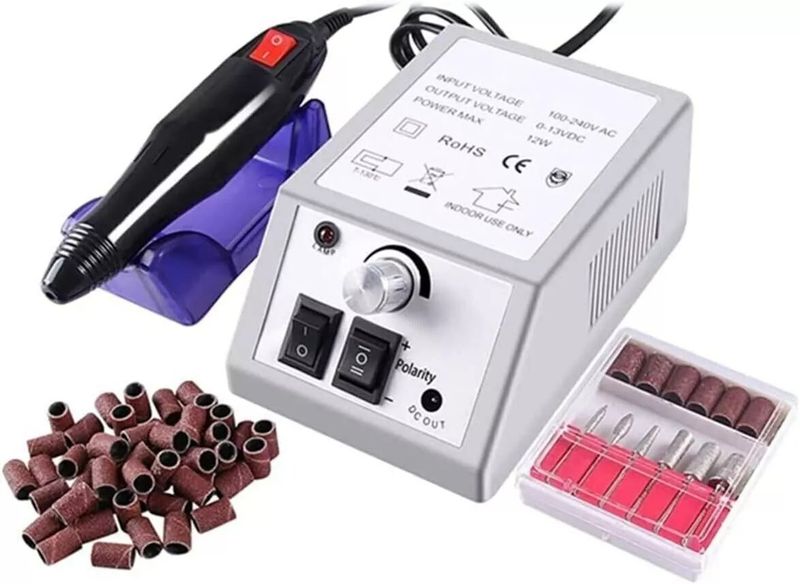 Fresa Per Unghie Professionale + Kit Lime Ricostruzione Manicure Pedicure
