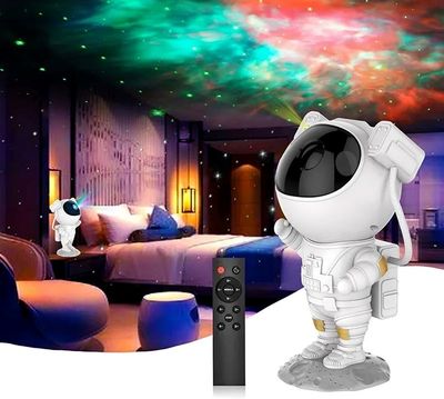 Proiettore Astronauta Luce Notturna Stelle Galassia Soffitto + Telecomando