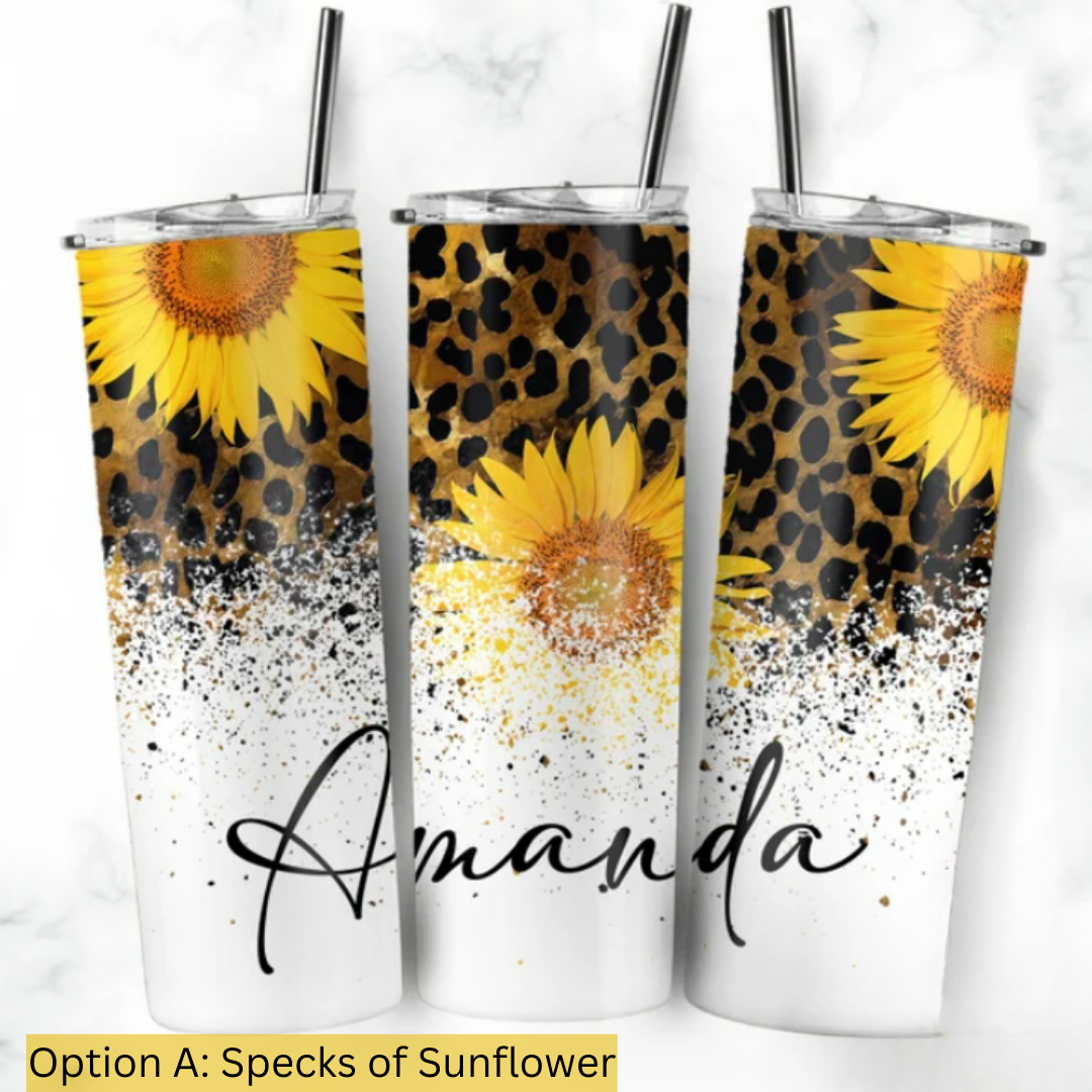Sunflower Tumbler 20oz. Skinny Tumbler