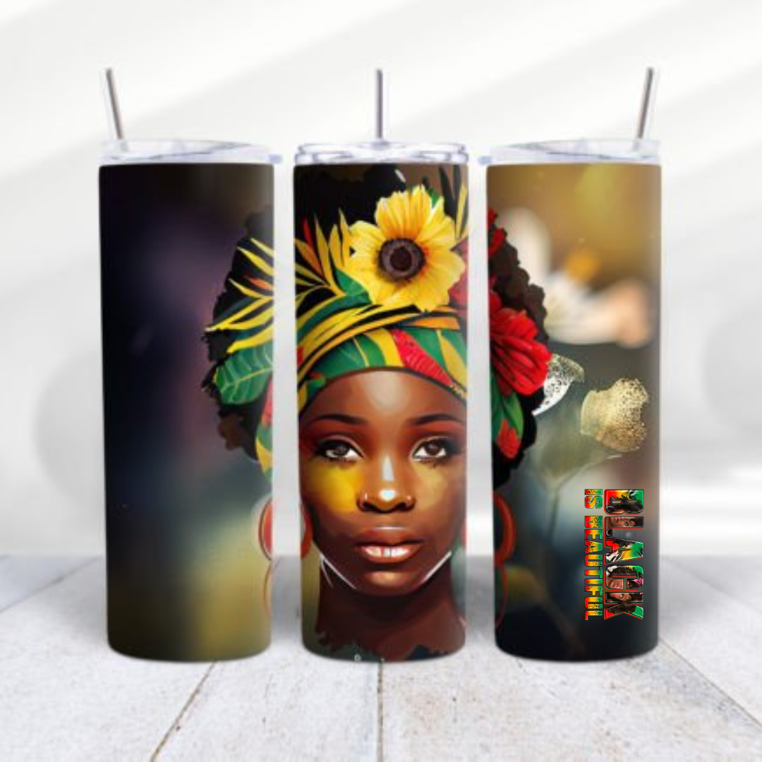 Black is Beautiful 20oz. Skinny Tumbler