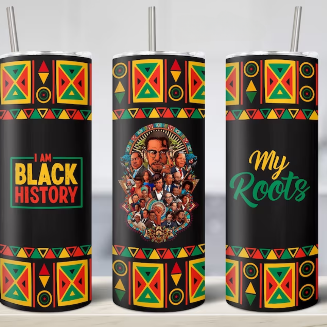 I am Black History Portrait 20oz. Skinny Tumbler