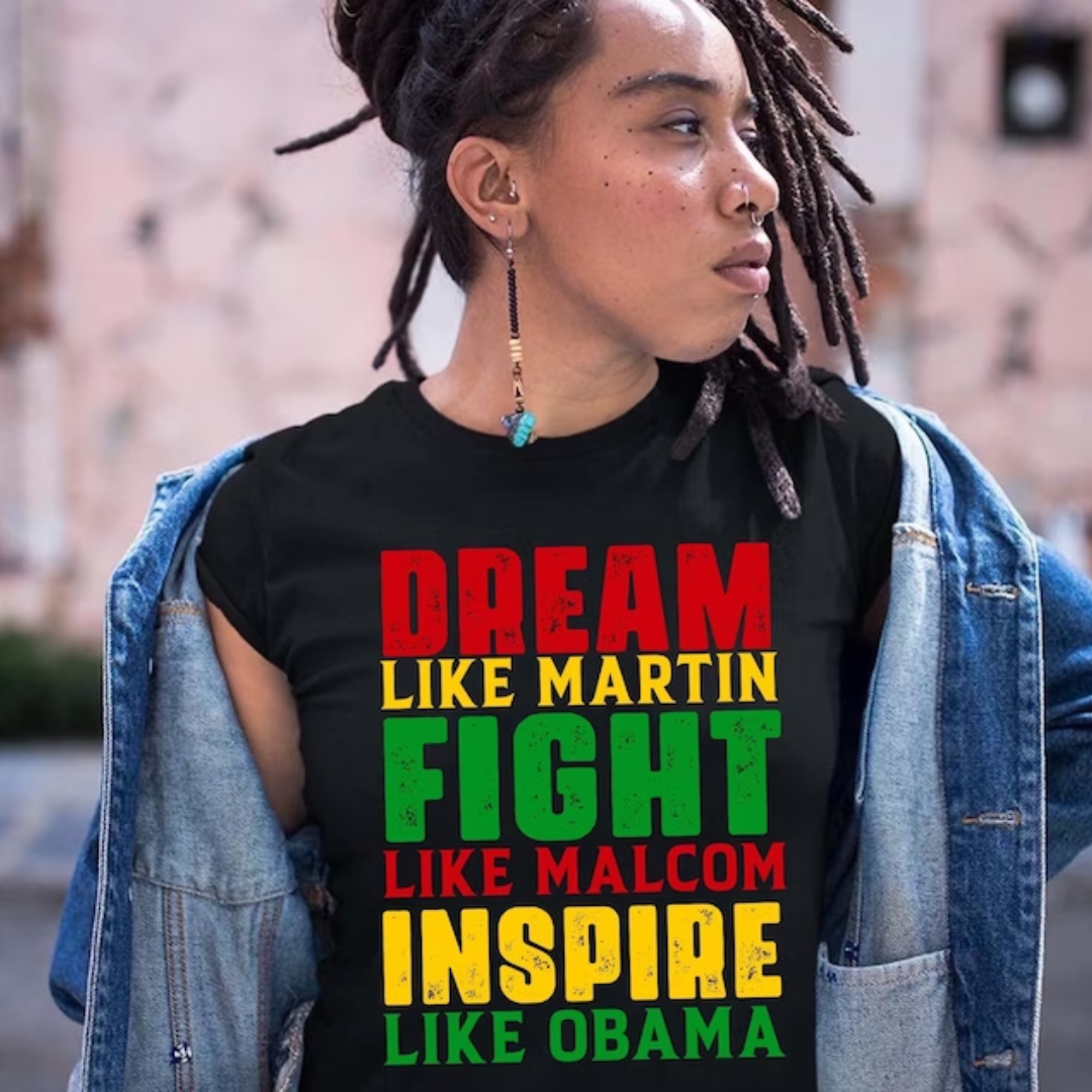 Martin, Malcolm, Obama Quote T-Shirt