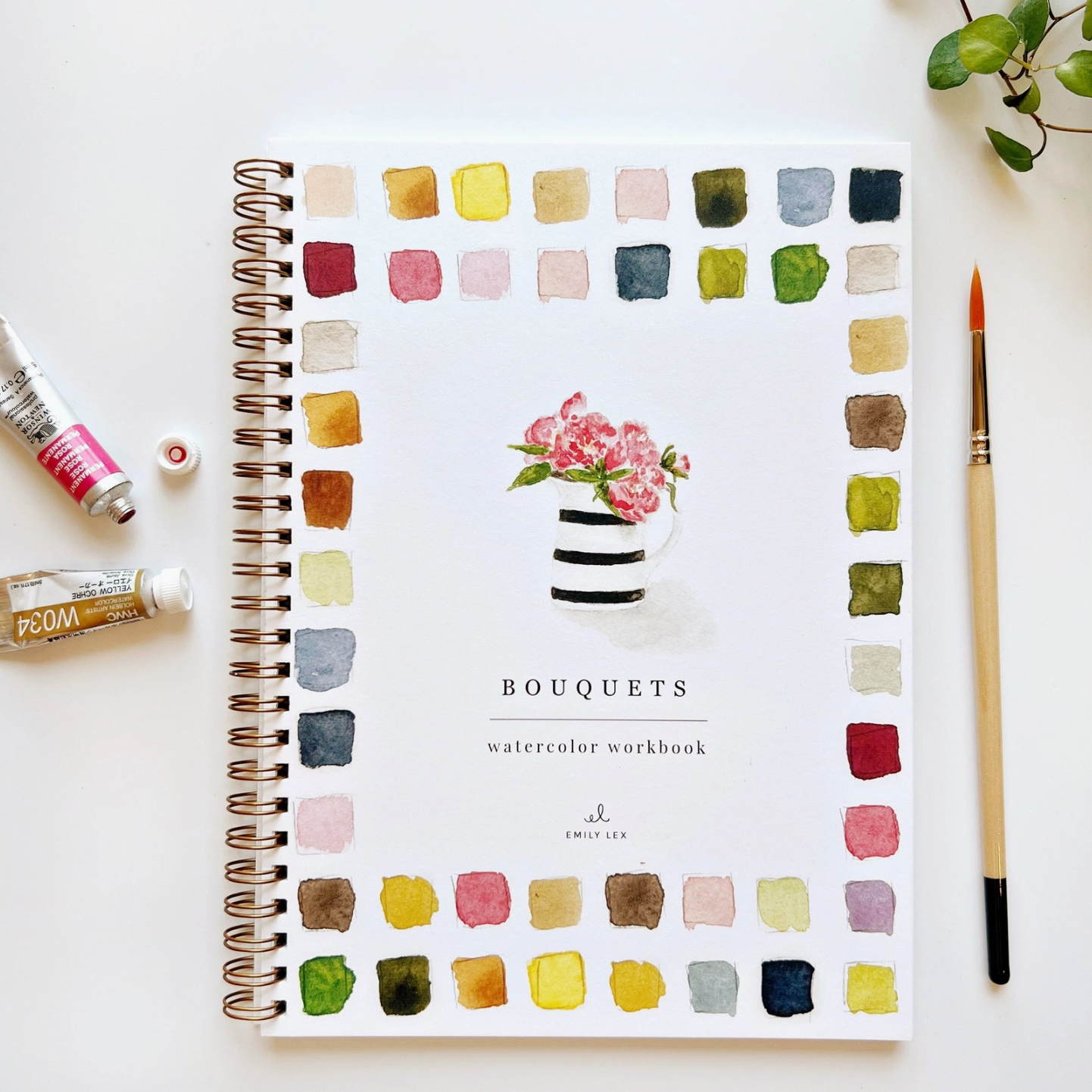 Bouquets Watercolor Workbook