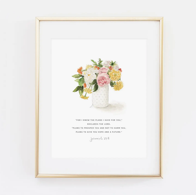 Jeremiah 29:11 Bouquet Scripture Print