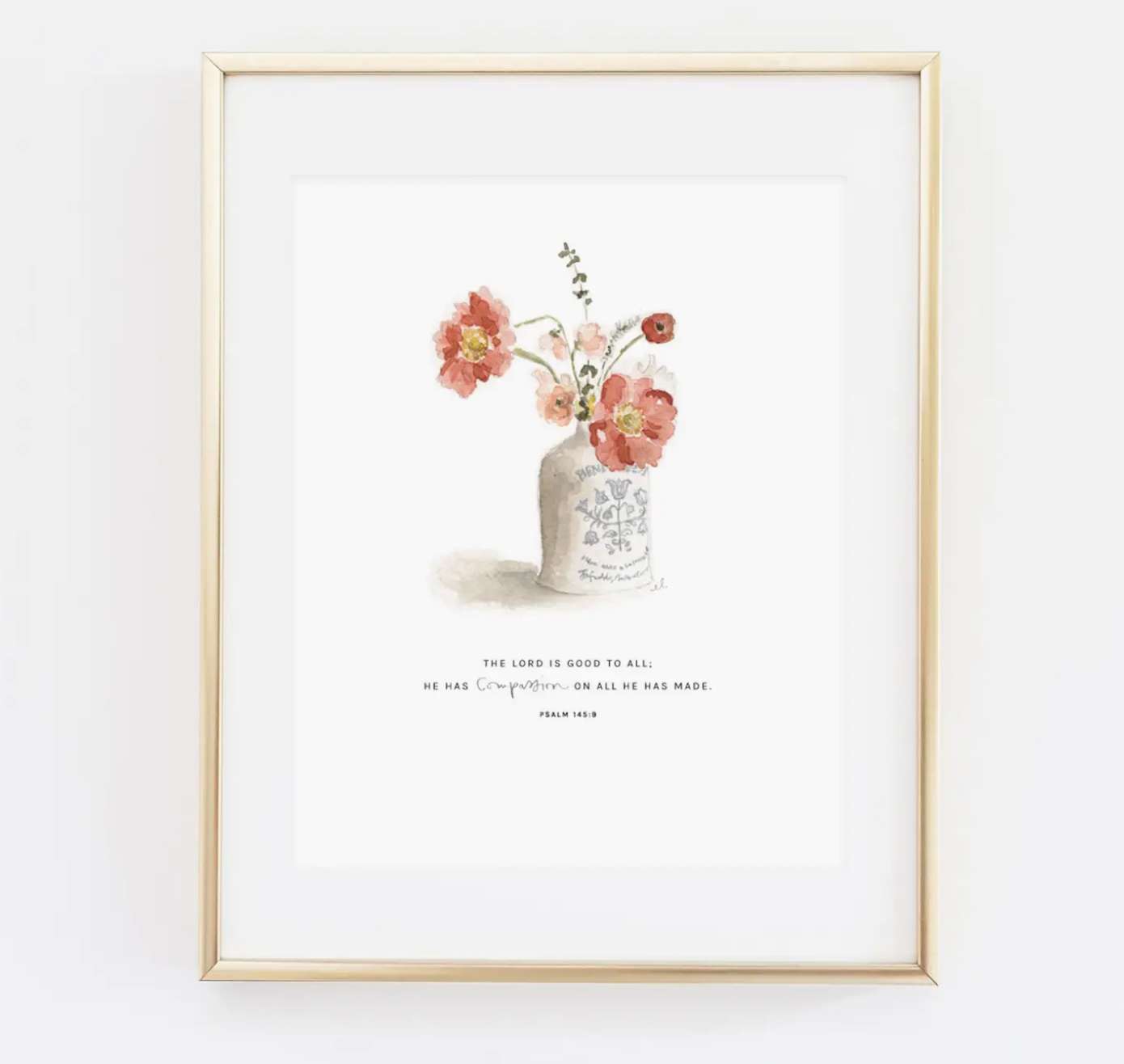 Psalm 145:9 Bouquet Scripture Print