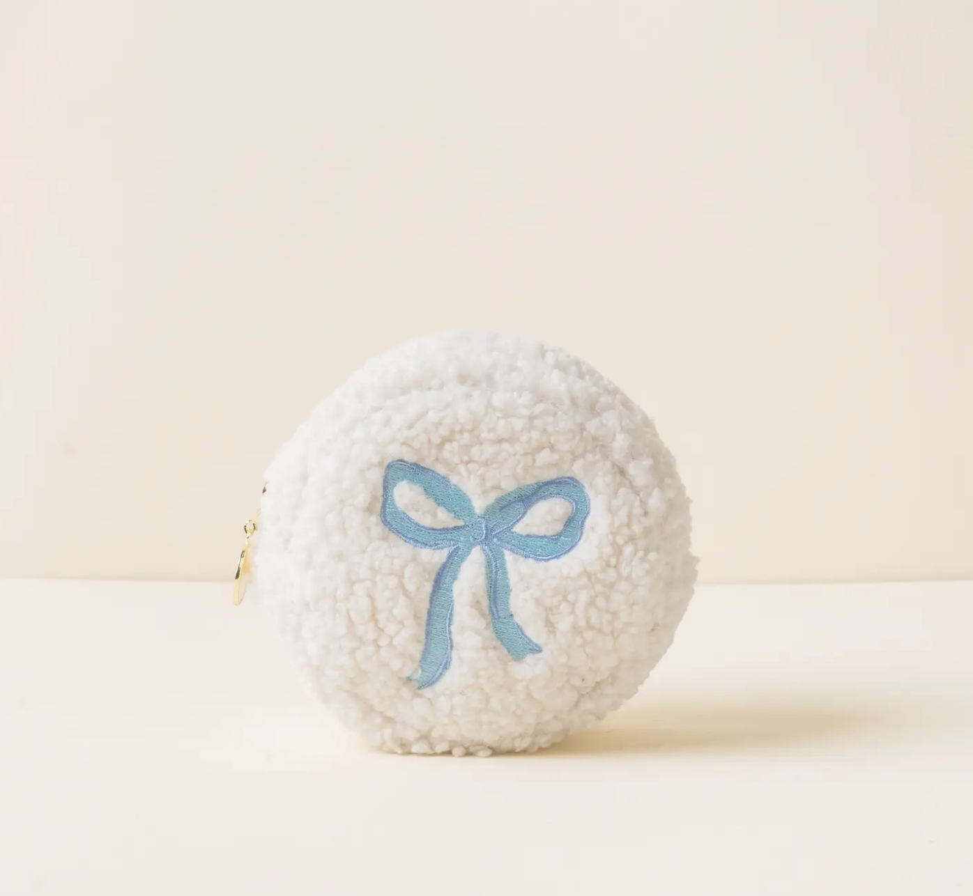 Teddy Pouch-Circle Bow Blue