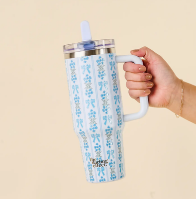 40 oz Lifestyle Flip Straw Tumbler-Oh So Fancy Blue