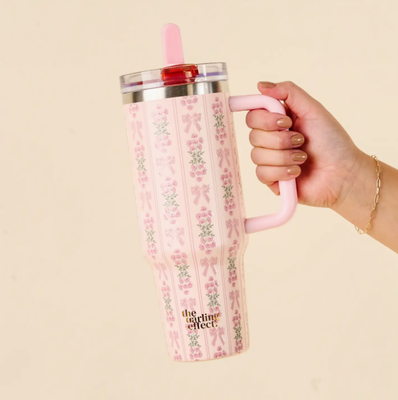 40 oz Lifestyle Flip Straw Tumbler-Oh So Fancy Pink
