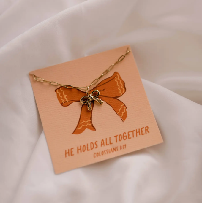He Holds All Together Charm Necklace I Christian Jewelry