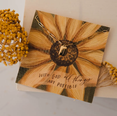 All Things  Mini Tag Necklace | Christian Jewelry