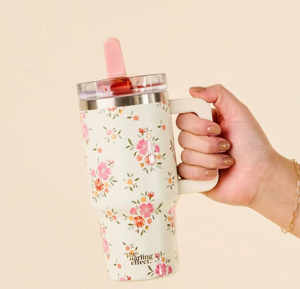 20 oz Lifestyle Flip Straw Tumbler-Endless Daydream Cream