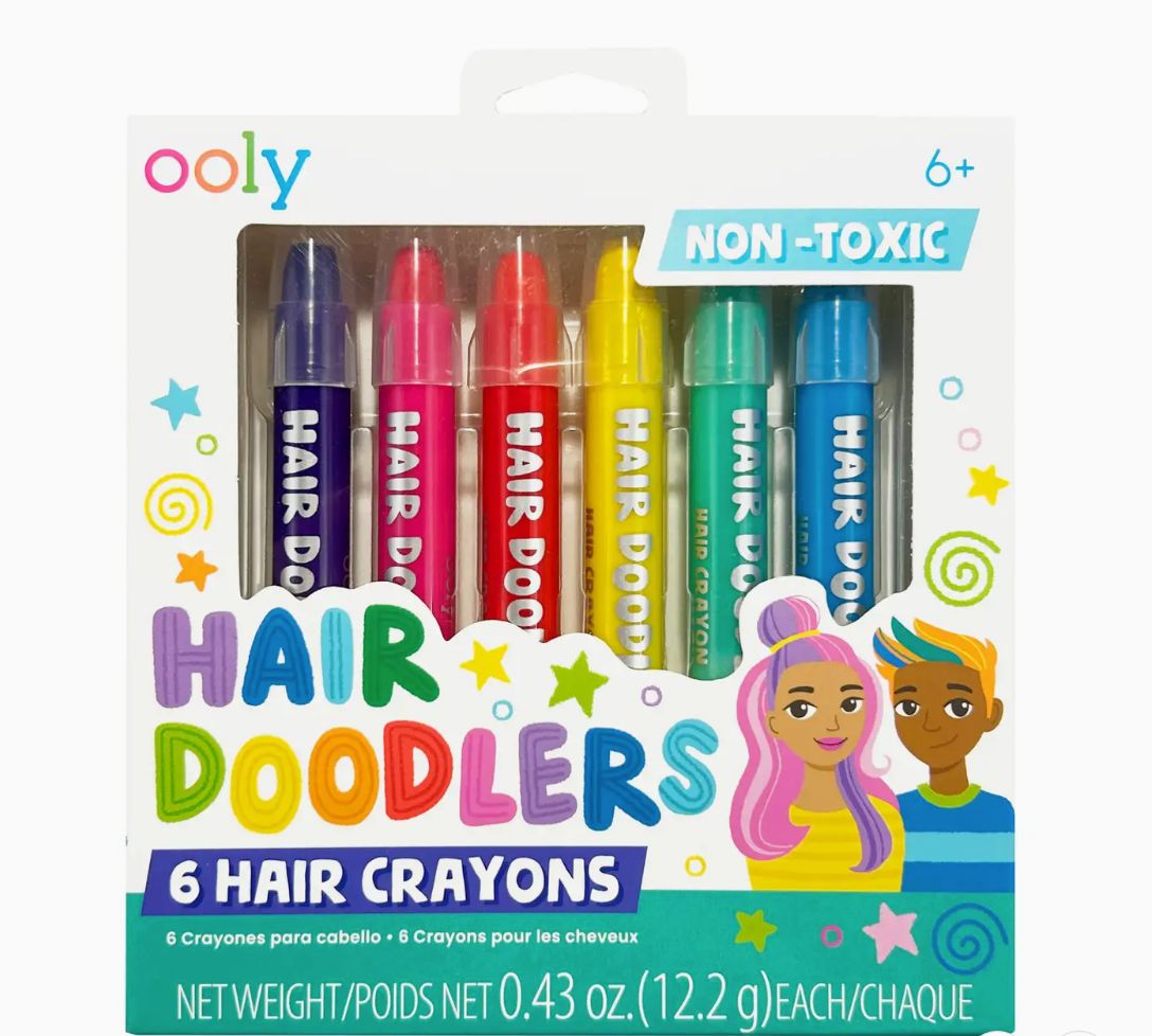 Hair Doodlers Hair Crayons - Set of 6 Colors