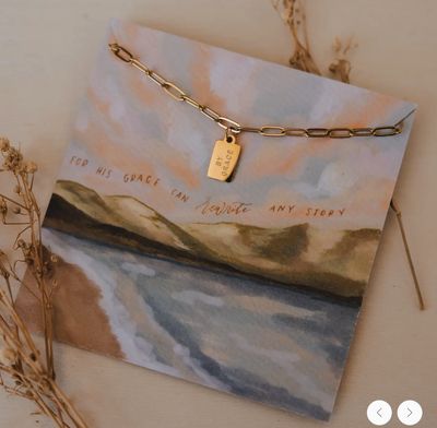 By Grace Mini Tag Necklace | Christian Jewelry