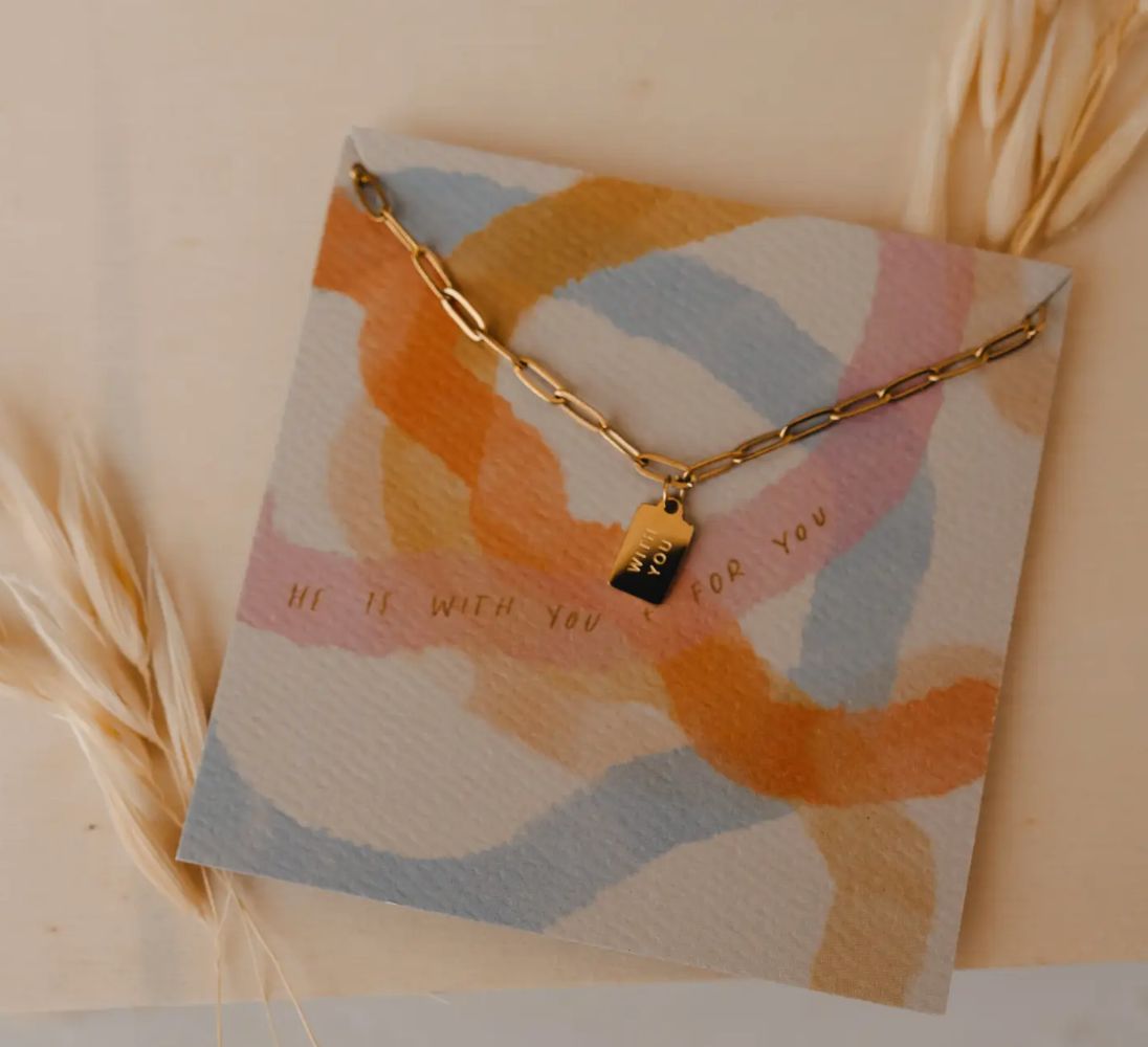With You Mini Tag Necklace | Christian Jewelry