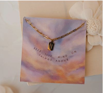 Heavenly Things Mini Tag Necklace | Christian Jewelry