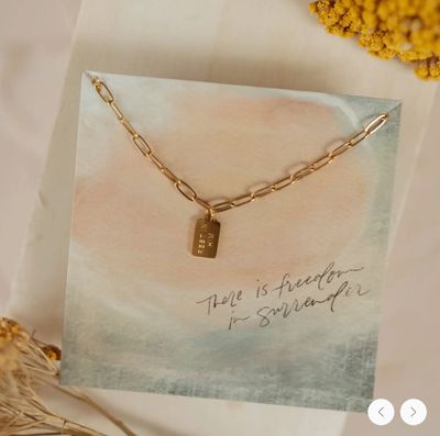 Rest in Him Mini Tag Necklace | Christian Jewelry