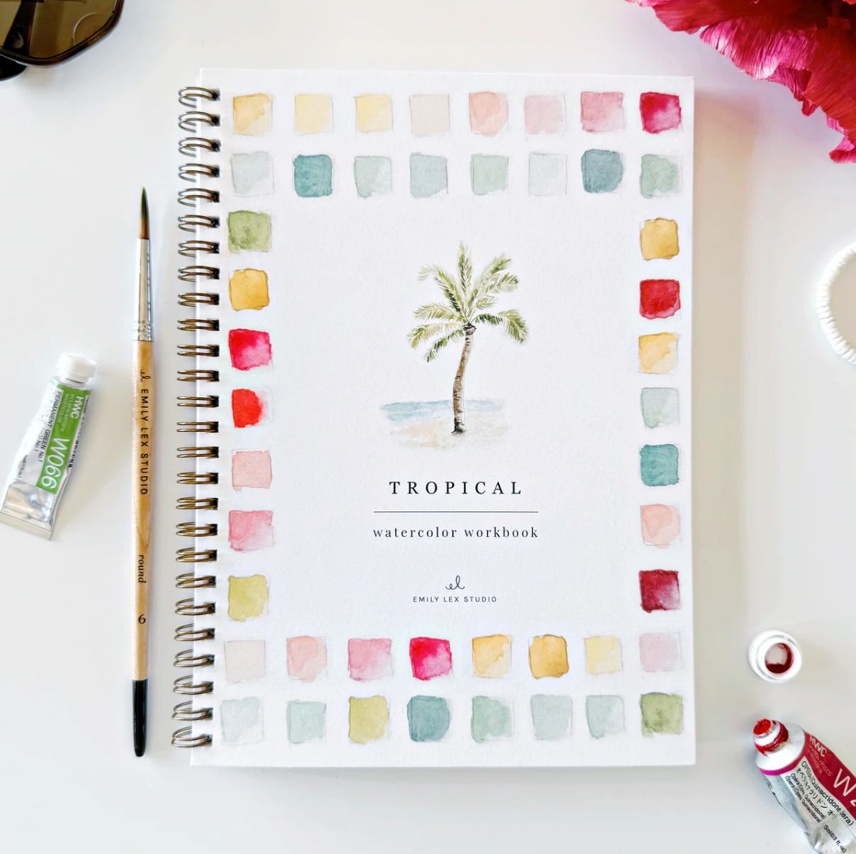 Tropical watercolor workbook