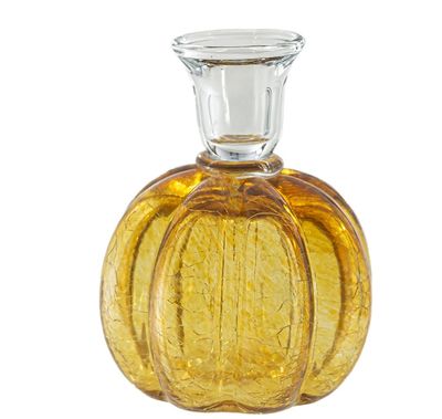 Umber Glass Pumpkin Candlestick