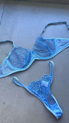 Conjunto Cuarzo Celeste Talle S