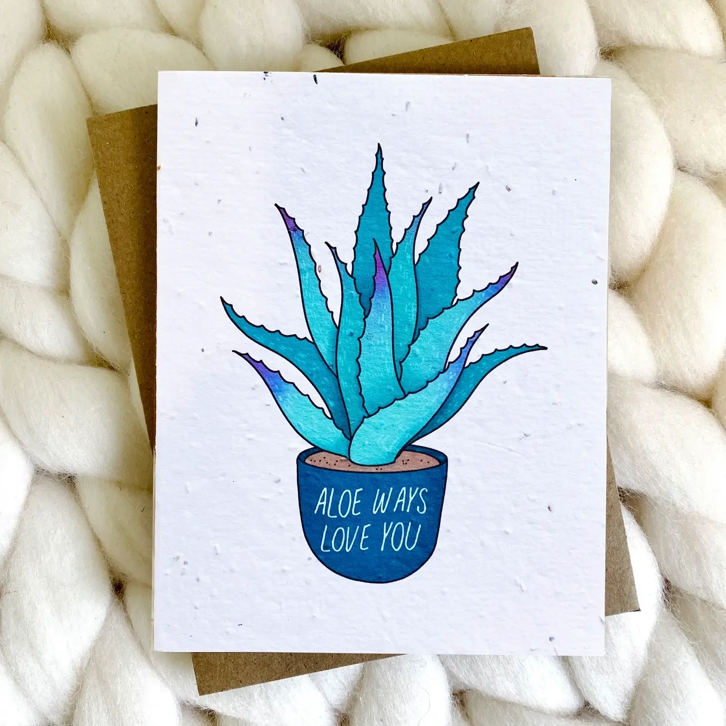 Aloe Ways Love You Plantable Anniversary Card / Valentine