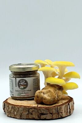 Crema di funghi galletti coltivati al tartufo bianco gr 80