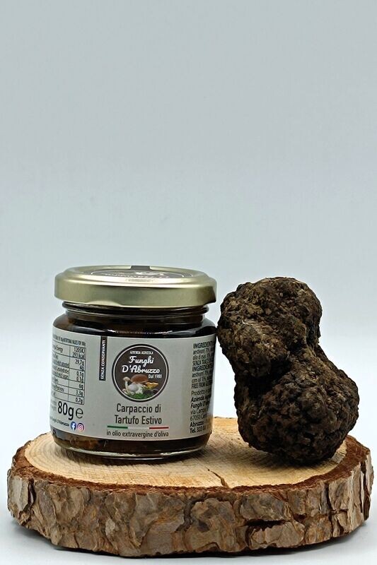 Carpaccio di tartufo nero estivo gr 80 / gr 180 / gr 500 a partire da