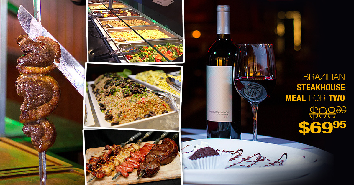 Brazilian Steakhouse MEAL for TWO (Up to 30% Off)